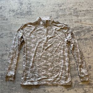 Straight Down Camouflage Quarter-Zip Jacket